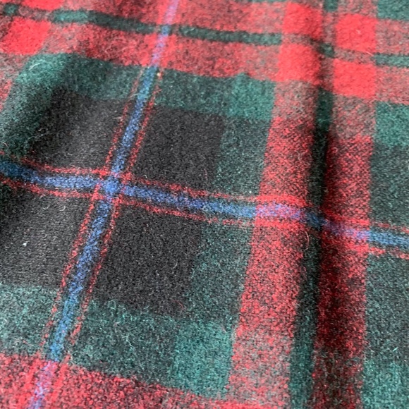 Vintage 60s Pendleton Fireside Shirt Sz Small Red Plaid Wool Collar One Pocket - Picture 9 of 12